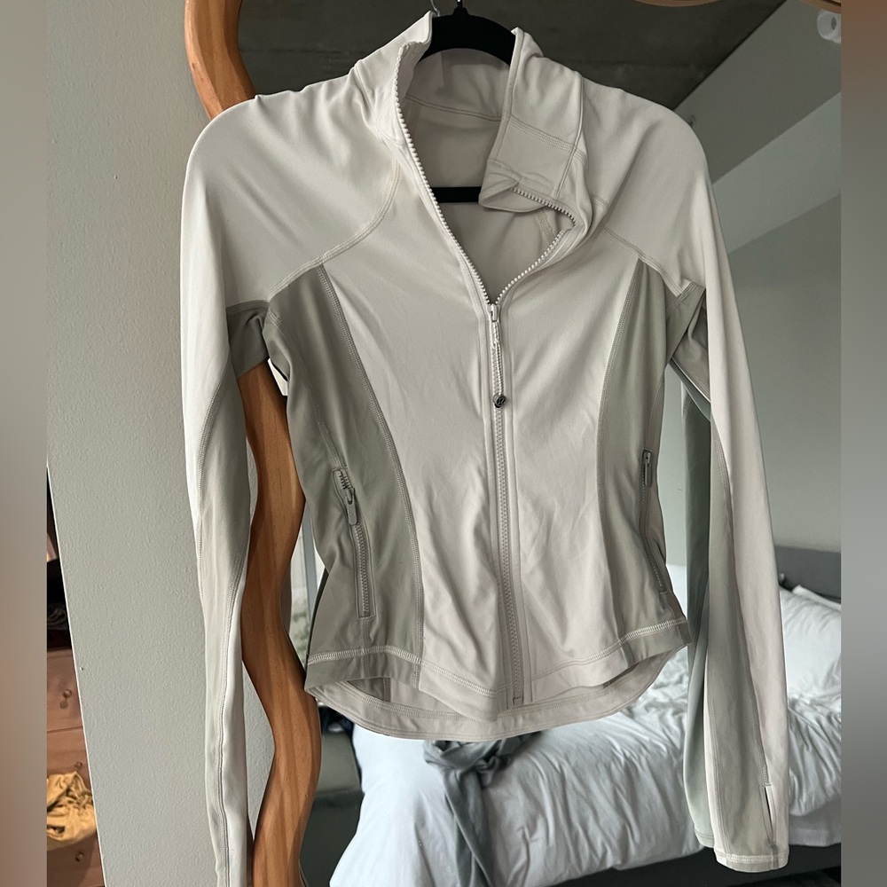 Lululemon white zip up jacket